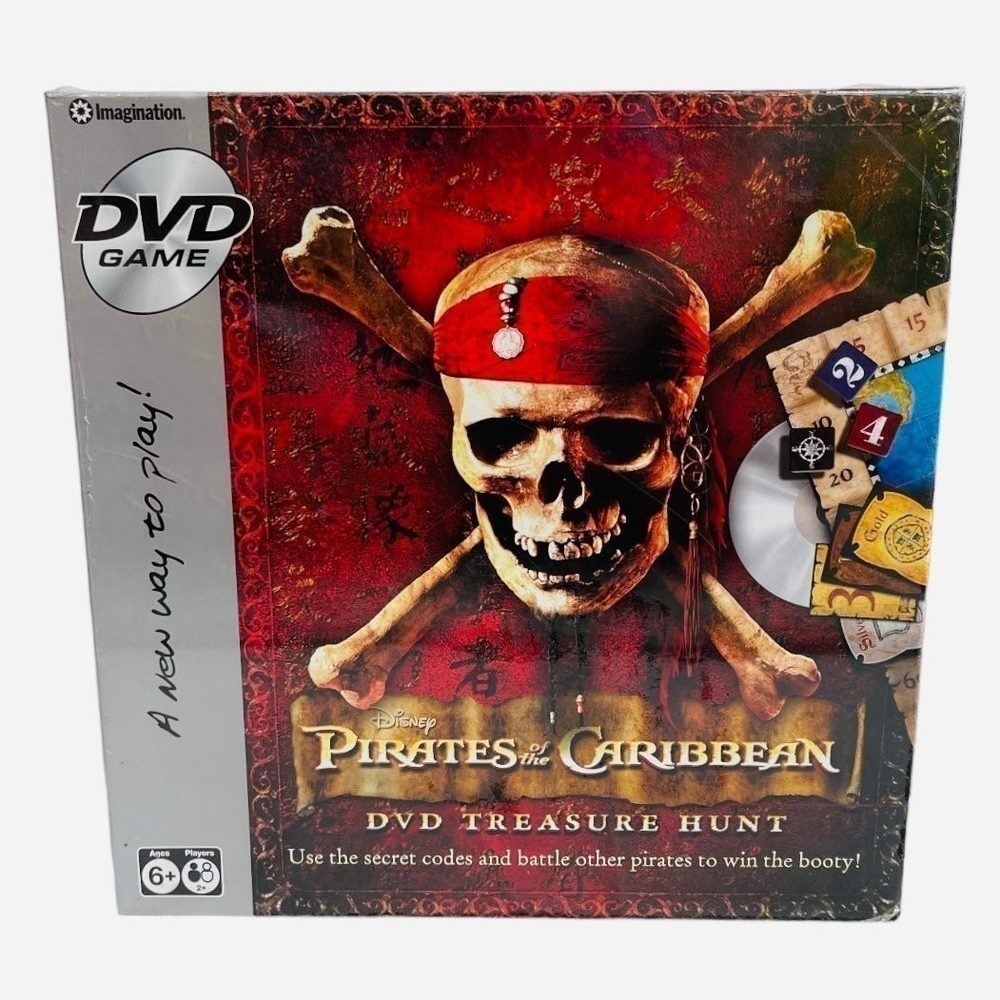 NIB Pirates of the Caribbean DVD Treasure Hunt Board Game Disney Sealed Gift Set